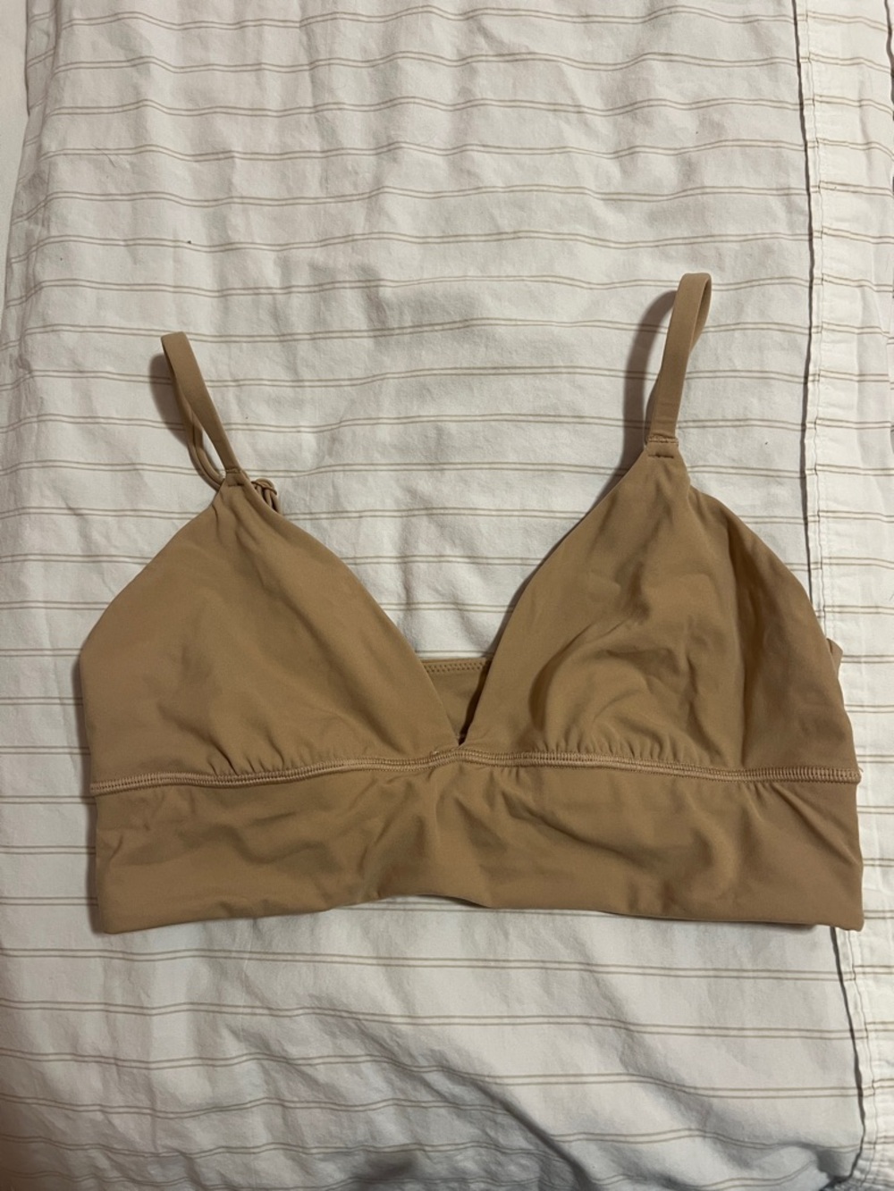SKIMS Tan Seamless Triangle Bralette